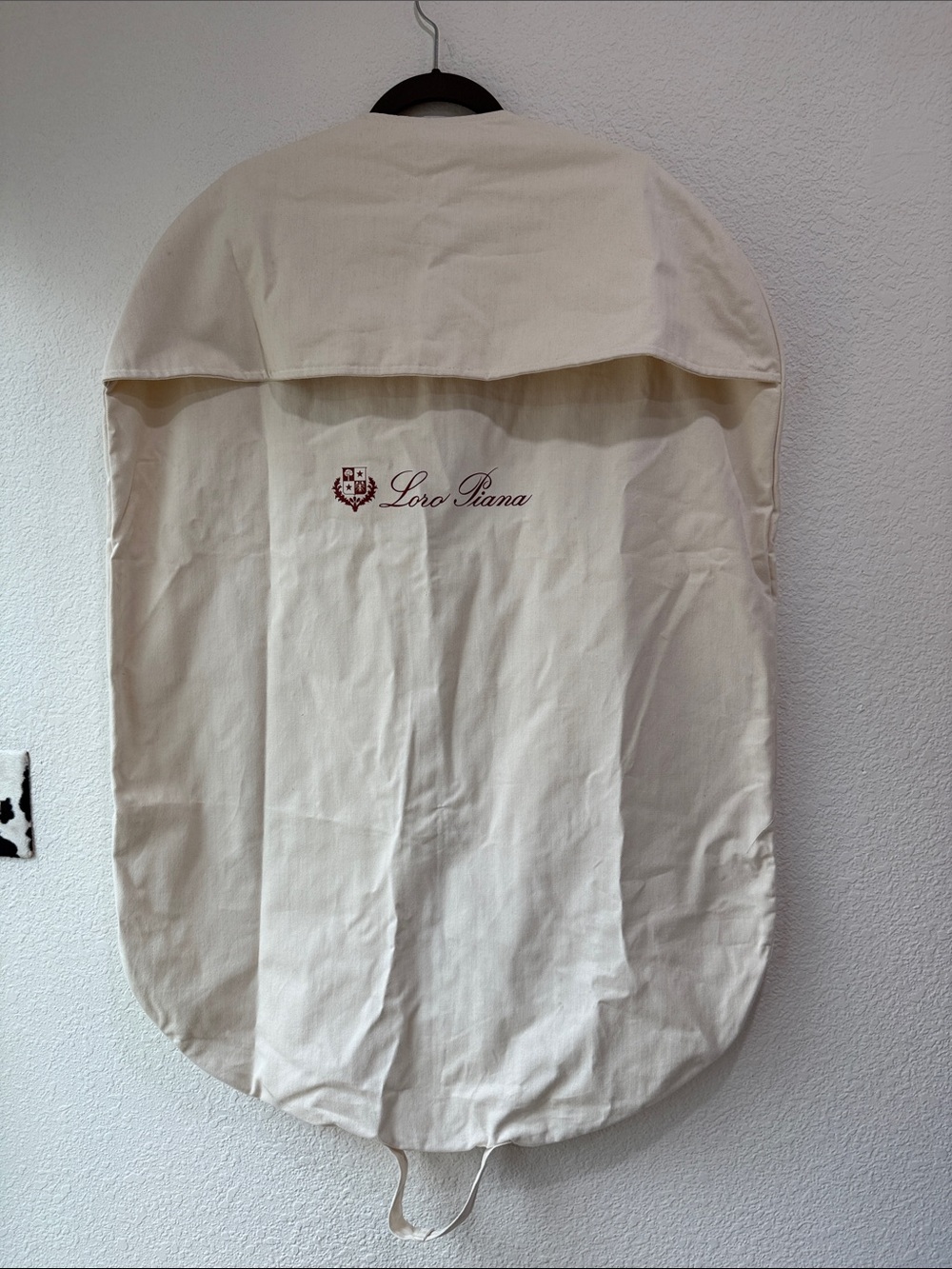 Loro Piana Beige Zip Up Garment Cover Bag Travel
